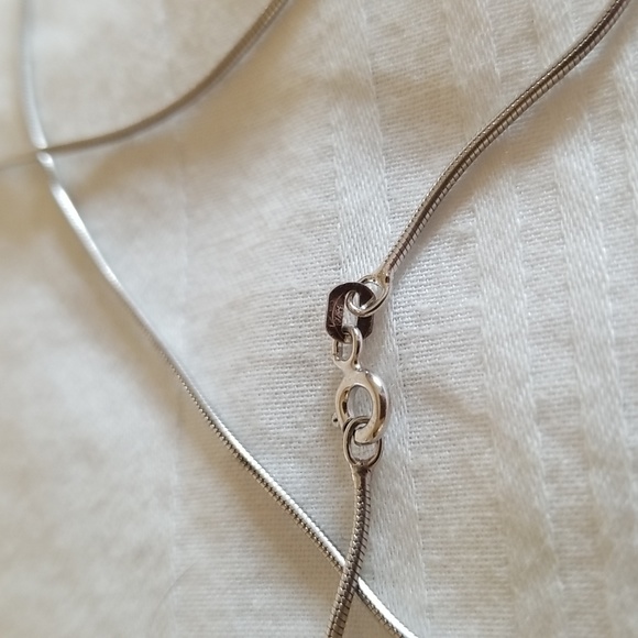 Sterling Silver Abstract Geometric Necklace - Picture 6 of 7